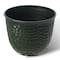 Glitzhome® 15.25" Honeycomb Textured Green Faux Ceramic Plastic Planters, 2ct.